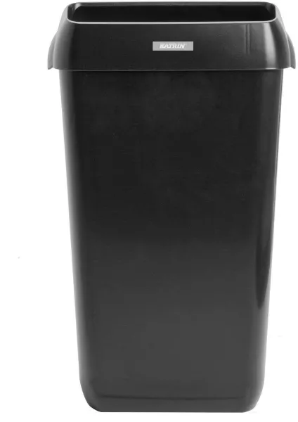 Katrin Waste Bin 25 L, papelera con tapa, negro