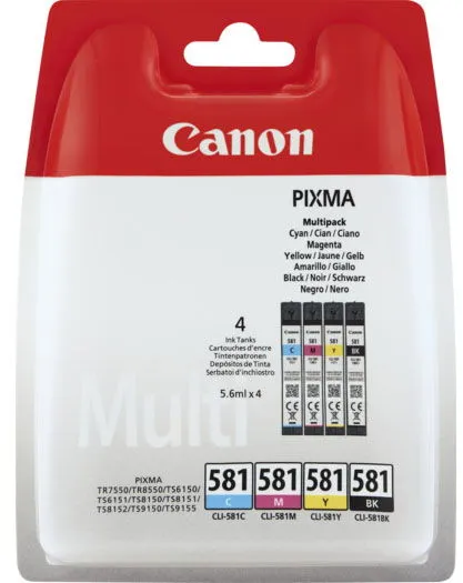Cartuchos de tinta Canon CLI-581 Multi Pack, varios colores