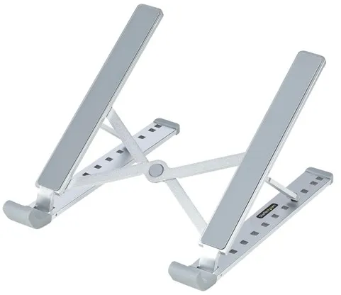 StarTech.com Soporte Elevador Plegable para Portátil Portátil Altura Ajustable Soporte Ergonómico para Portátil Marco de Aluminio Ventilado Soporta 22lb (10Kg)